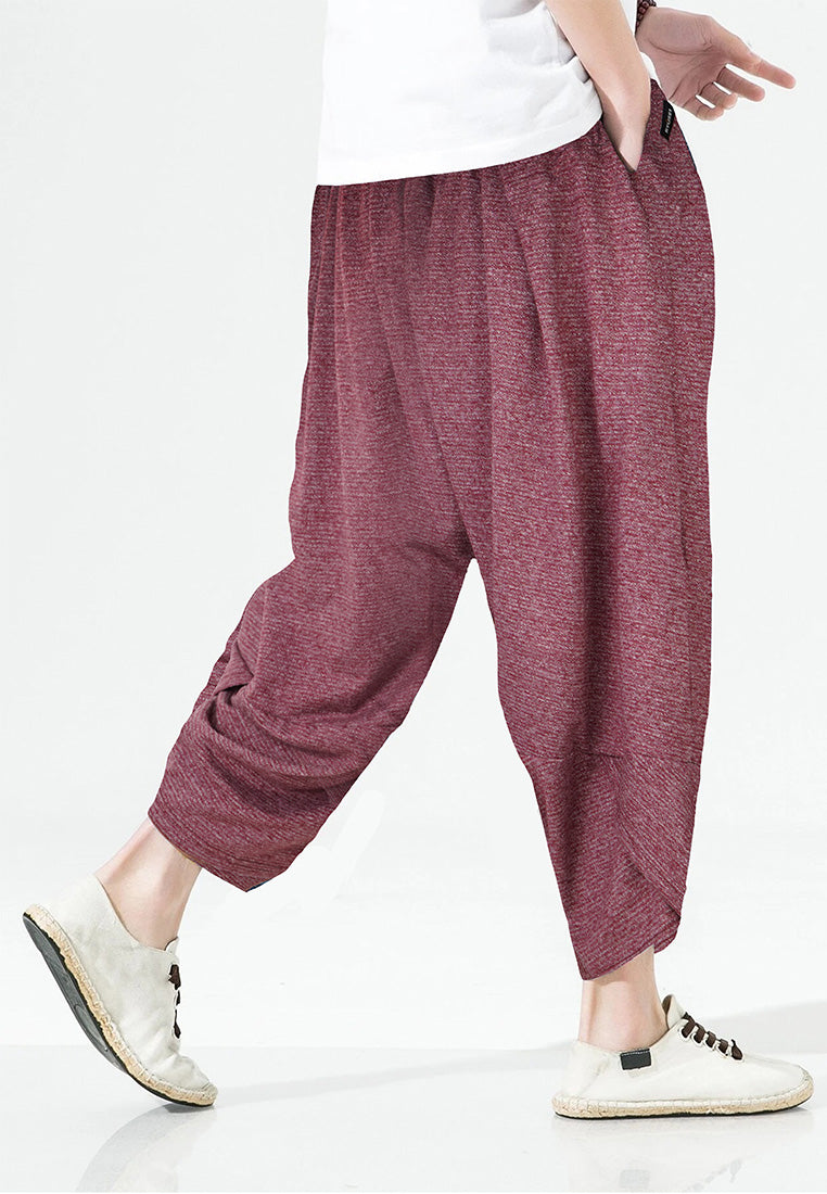 Ryusei Japanese Pants Ken Two Tone Maroon - Ryusei