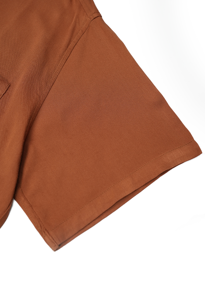 Ryusei Kemeja Pantai Rei Pocket Brown