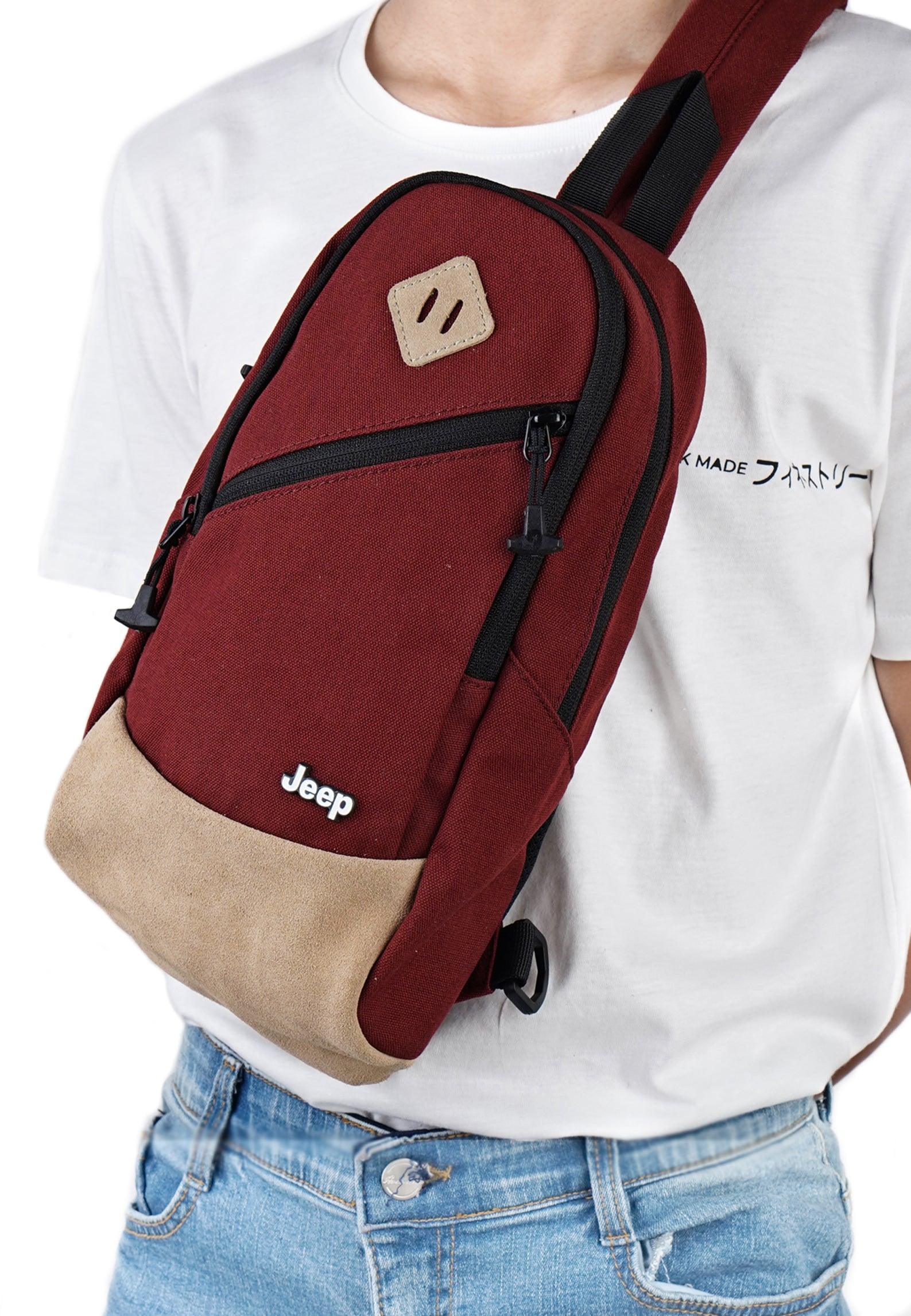 { Jeep } Cross Sling Bag JP UT 610 Maroon - Ryusei