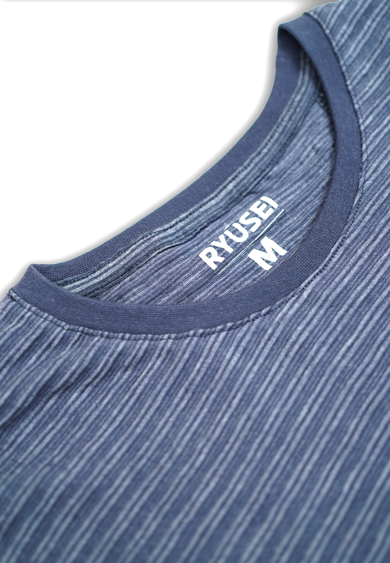 Ryusei Tshirt Fumihiro Stripe Navy - Ryusei