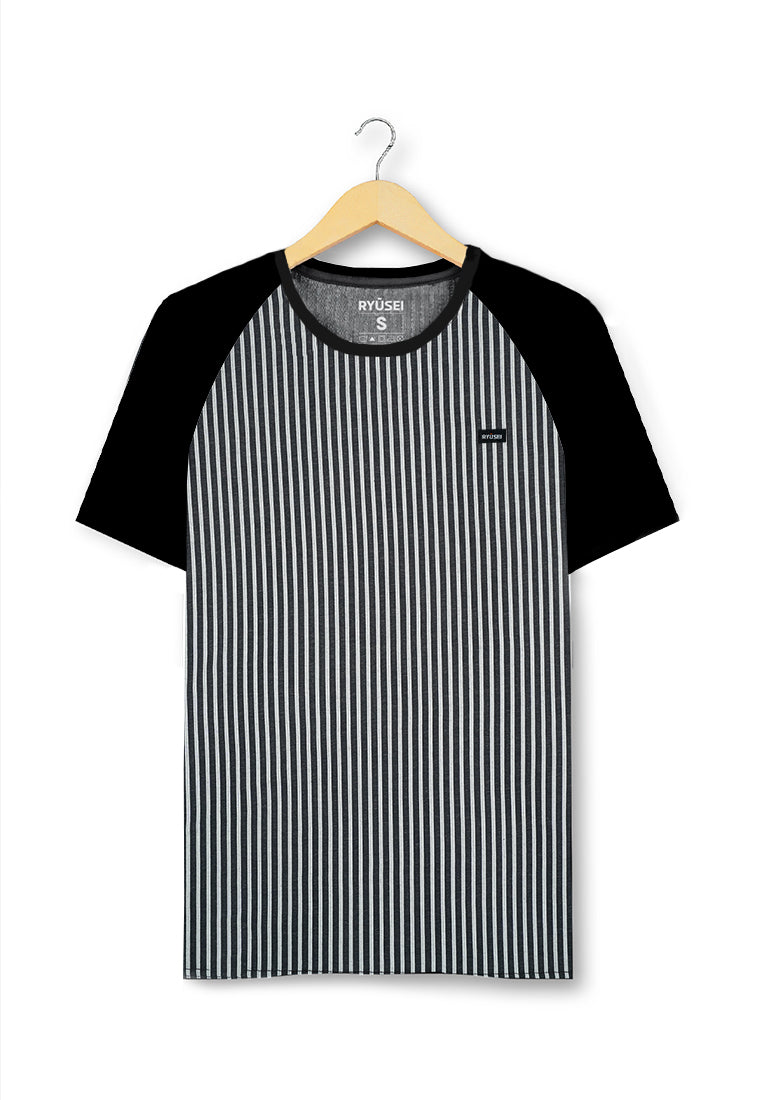 Ryusei Tshirt Minata Stripe White Black - Ryusei