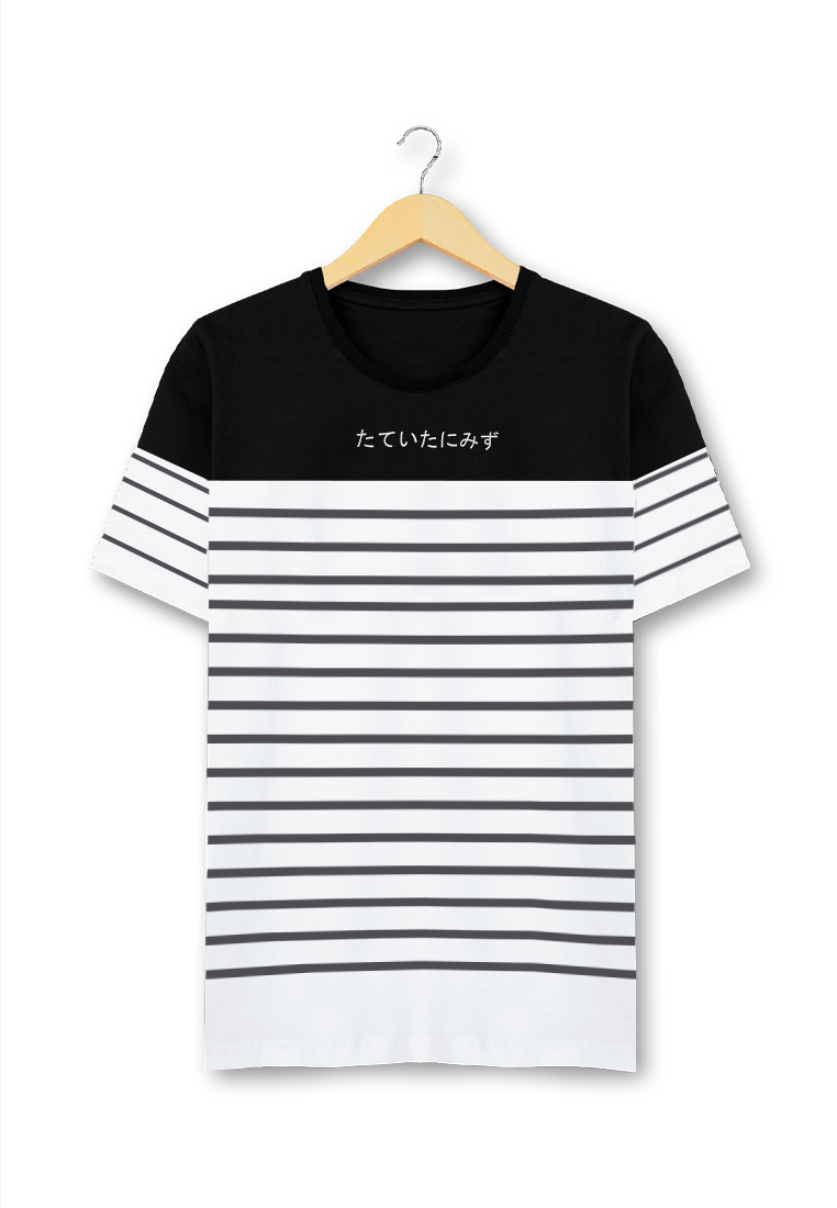 Ryusei Tshirt Ojiya Stripe White - Ryusei T-Shirt