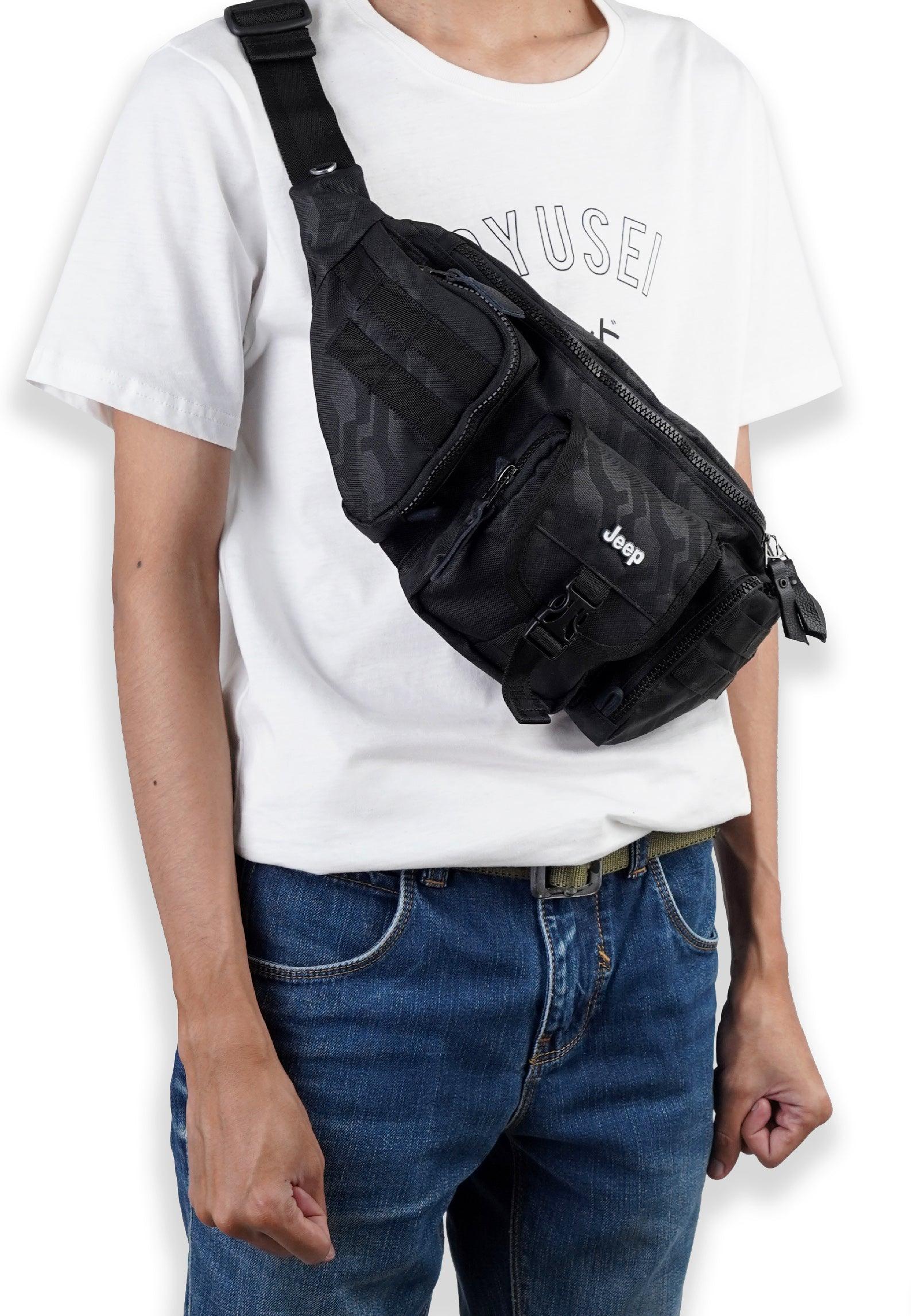 { Jeep } Waist Bag JP UT 639 Black - Ryusei