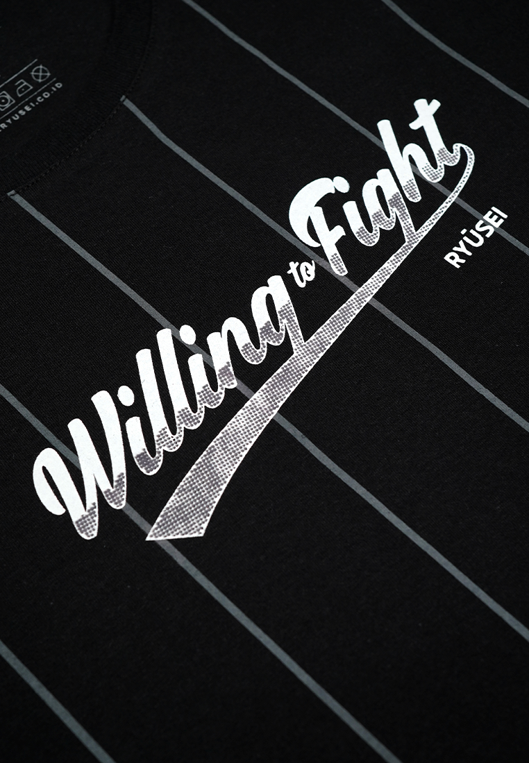 Ryusei Tshirt Willing Fight Black - Ryusei