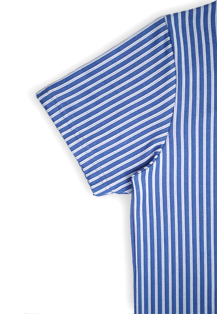 Ryusei Tshirt Yujin Stripe White Blue - Ryusei