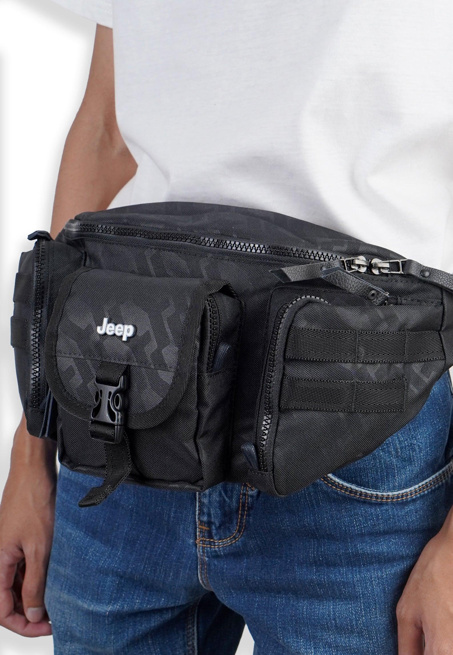 { Jeep } Waist Bag JP UT 639 Black - Ryusei