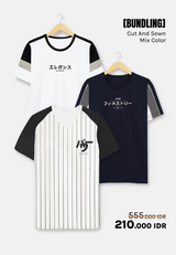 [BUNDLING] T-shirt Cut And Sewn Mix Color - Ryusei