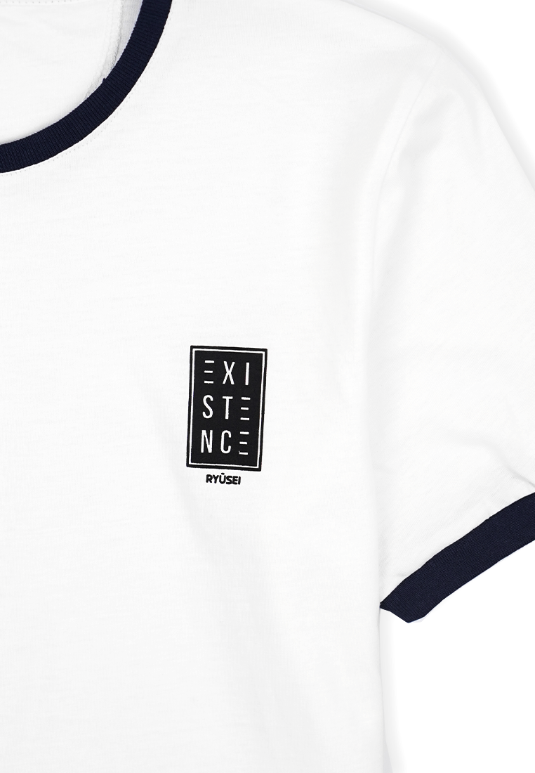 Ryusei Tshirt Existence Stripe Navy - Ryusei