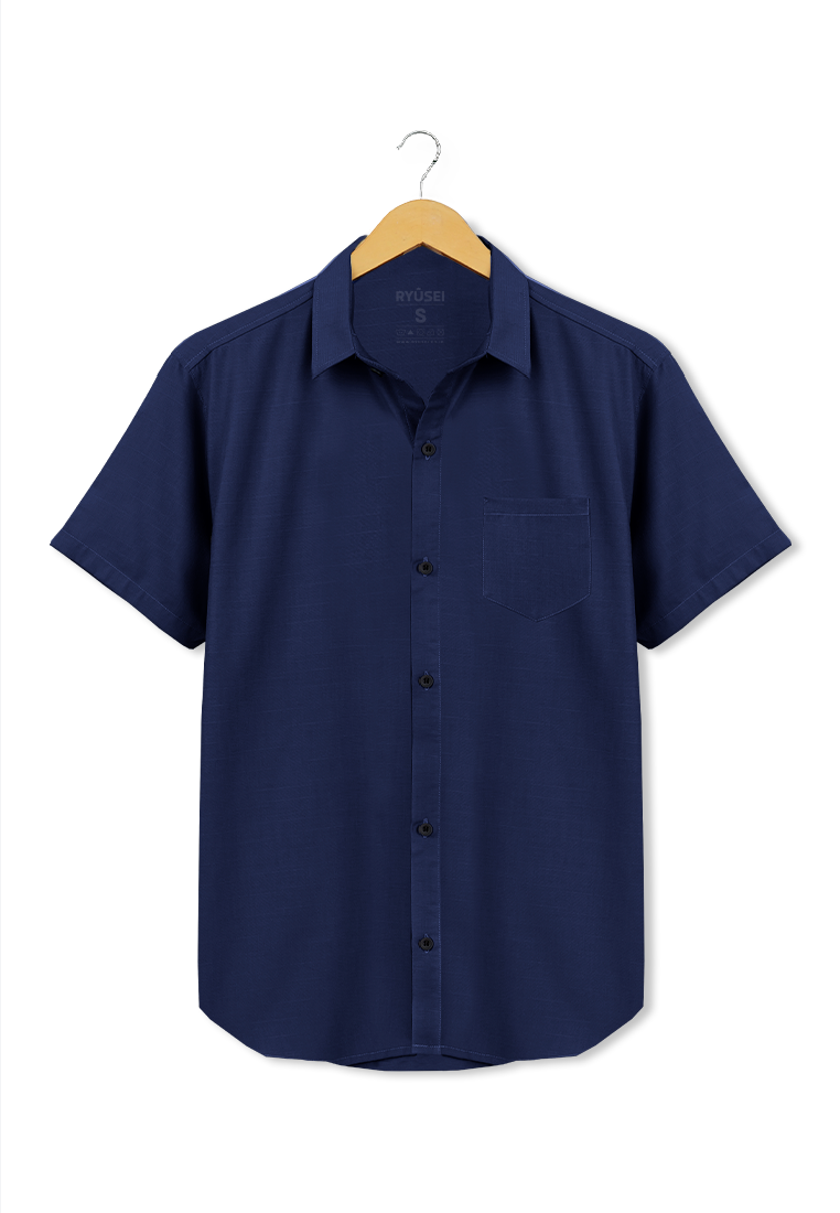 Ryusei Kemeja Arata Navy - Ryusei