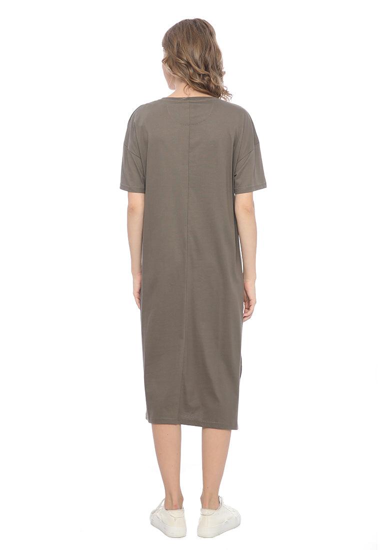 Ryusei Dress Oversize Haruna Khaki - Ryusei