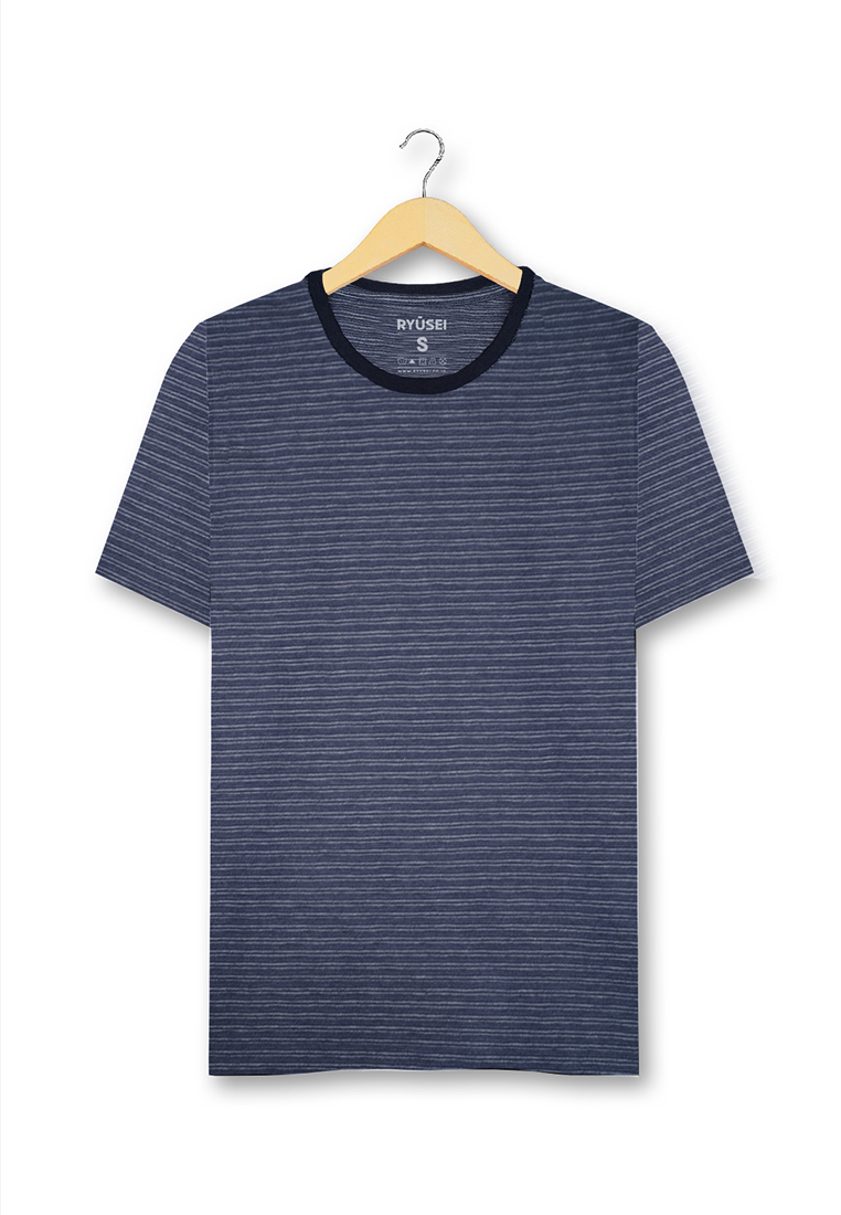 Ryusei Tshirt Fumihiro Stripe Dark Navy - Ryusei