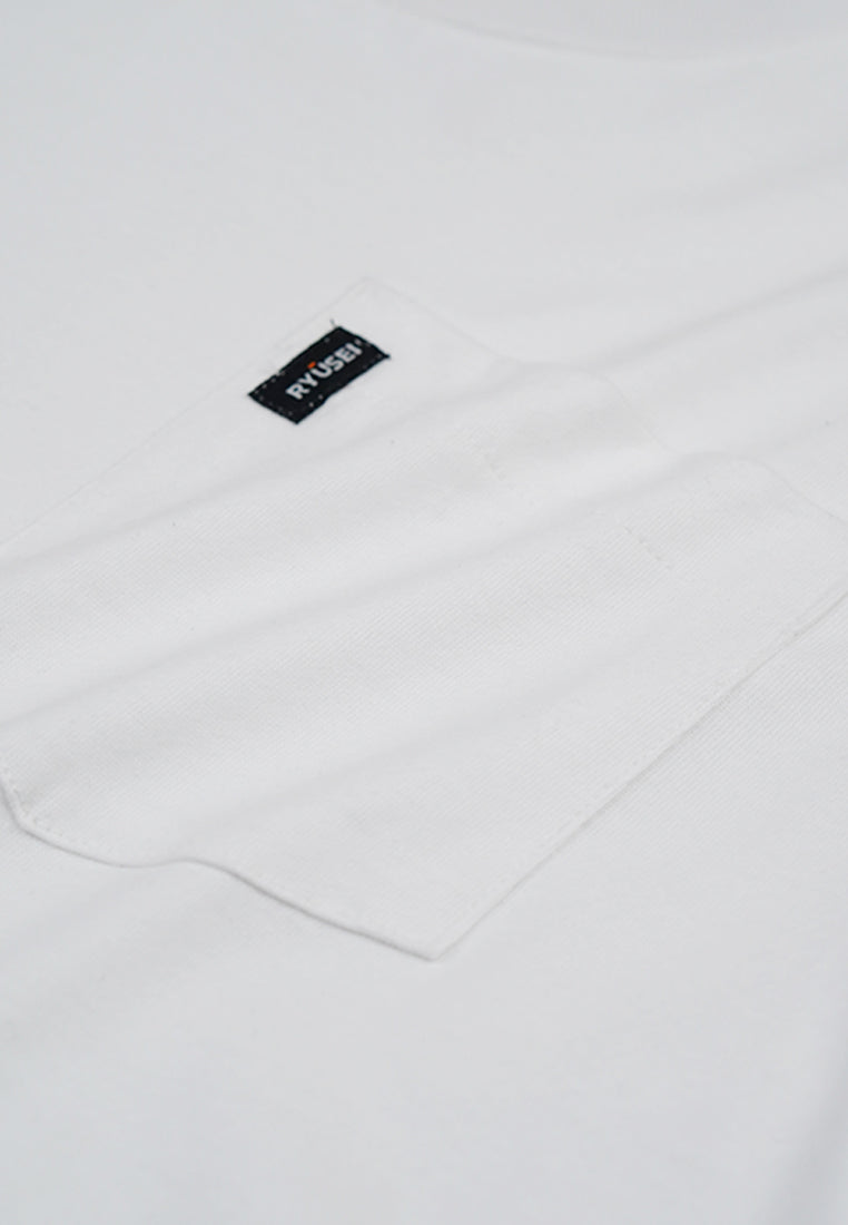 Ryusei Tshirt Oversize Kenji Pocket White - Ryusei