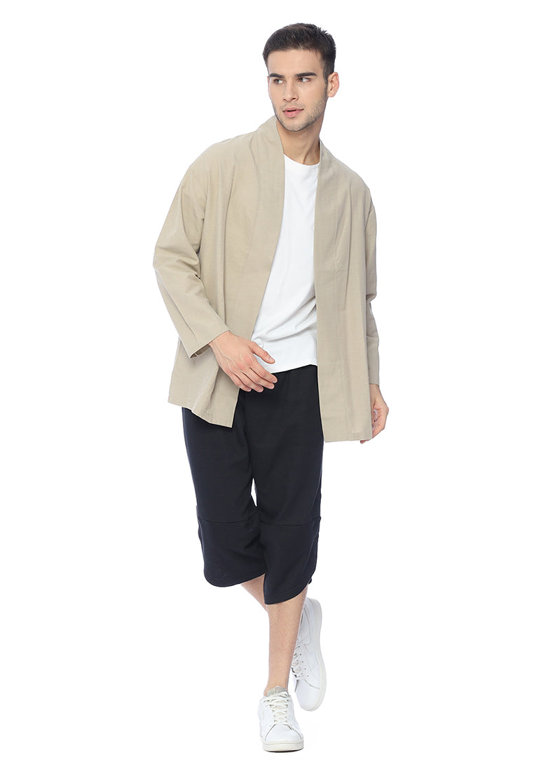 Ryusei Kimono Kata Long Sleeve Light Brown - Ryusei