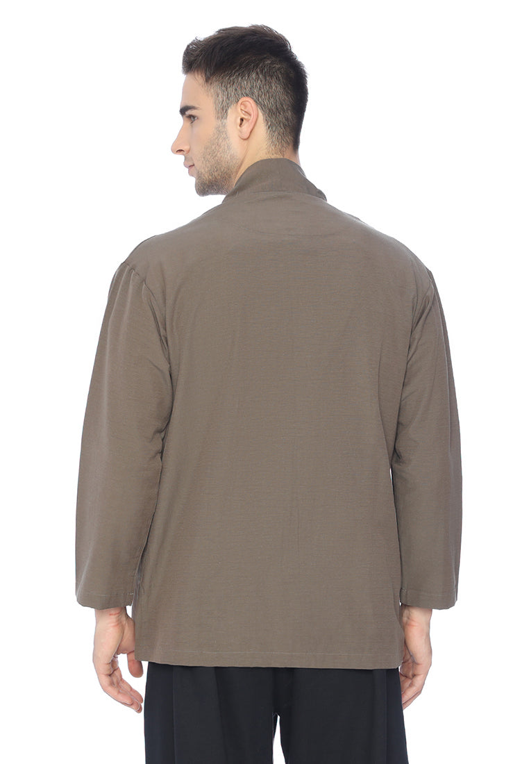 Ryusei Kimono Kata Long Sleeve Brown - Ryusei