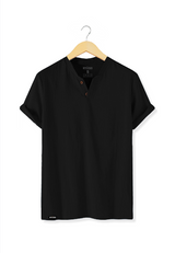 Ryusei Tshirt Kagawa Button Black - Ryusei