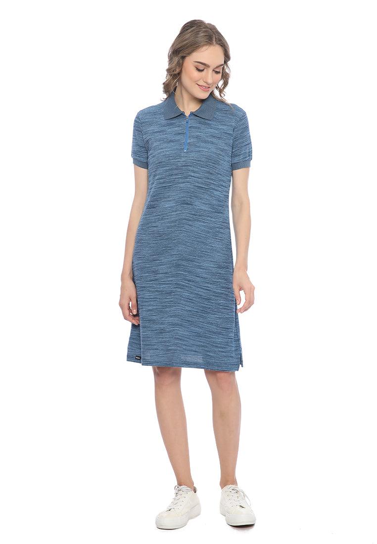 Ryusei Polo Dress Yuna Two Tone Blue - Ryusei