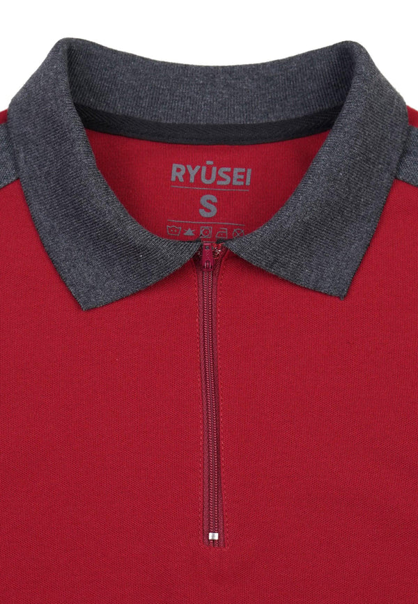 Ryusei Polo Shirt Hioshi Maroon - Ryusei