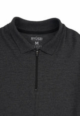 Polo Men Tapered Fit Masaru Dark Grey - Ryusei Poloshirt