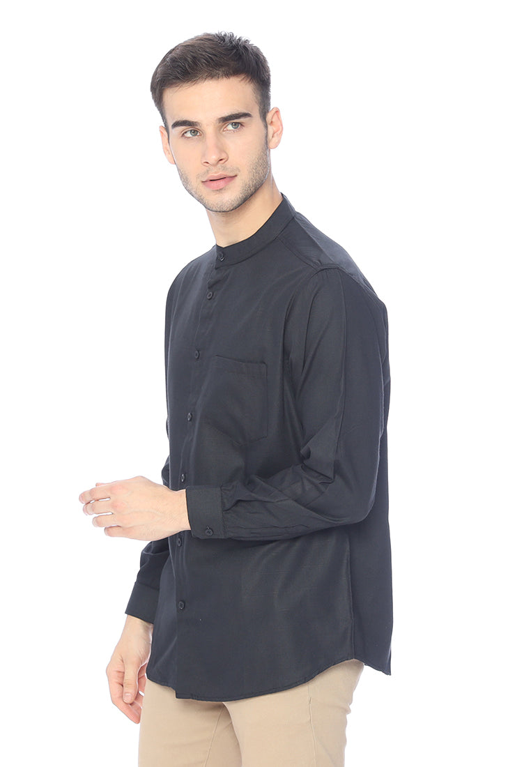 Ryusei Kemeja Katashi Long Sleeve Black - Ryusei