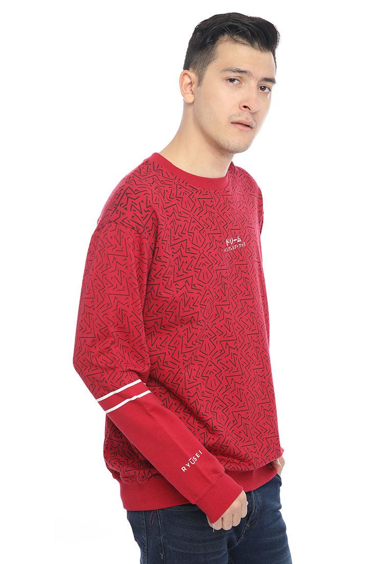 Swt Men Hiroshima Maroon - Ryusei Sweater