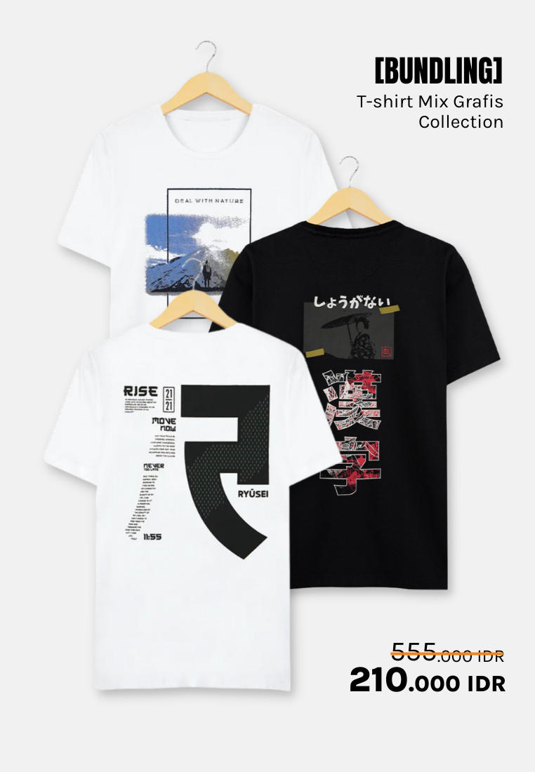 [BUNDLING] T-shirt Mix Grafis Collection - Ryusei