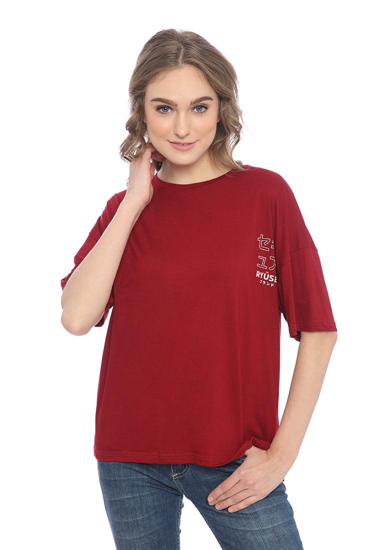 Tsh Oversize Kitami Maroon - Ryusei