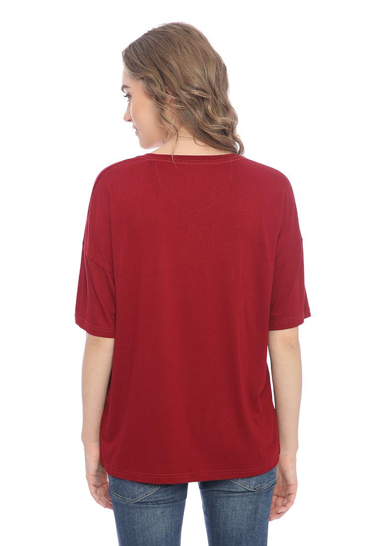 Tsh Oversize Kitami Maroon - Ryusei