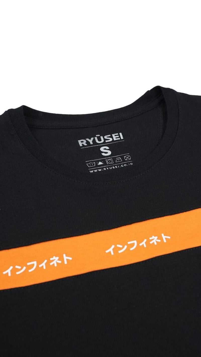 Tsh Men Orochi Black Strip Orange - Ryusei T-Shirt