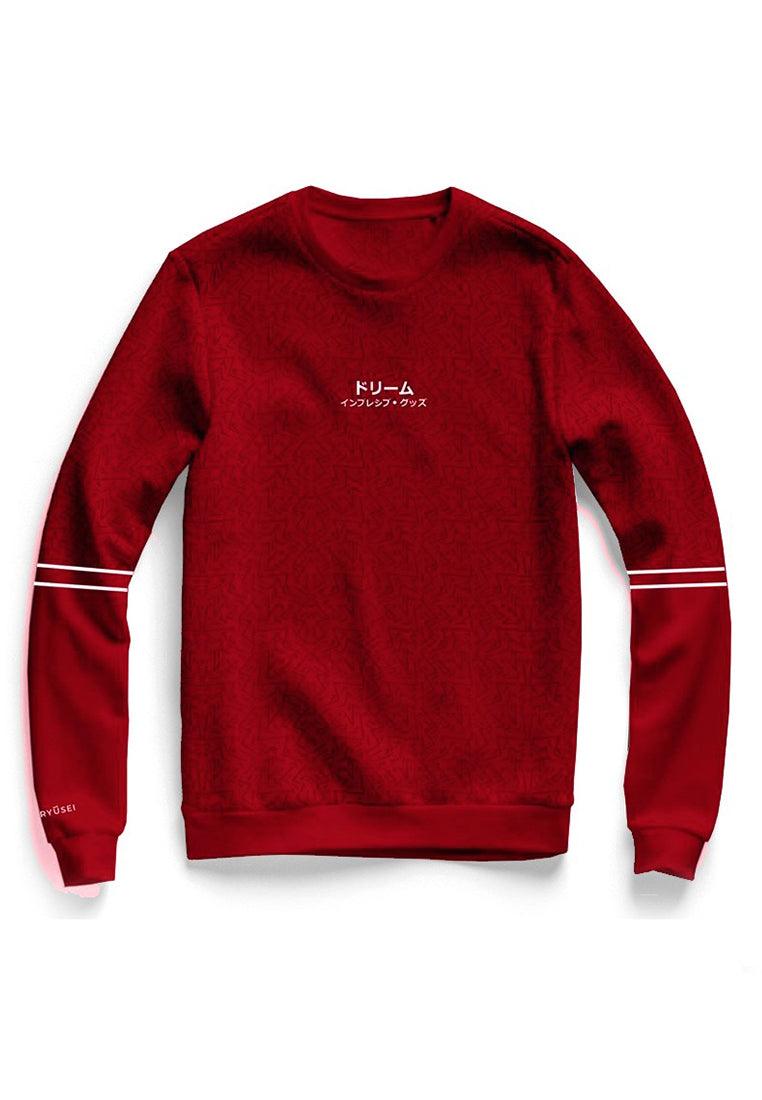 Swt Men Hiroshima Maroon - Ryusei Sweater