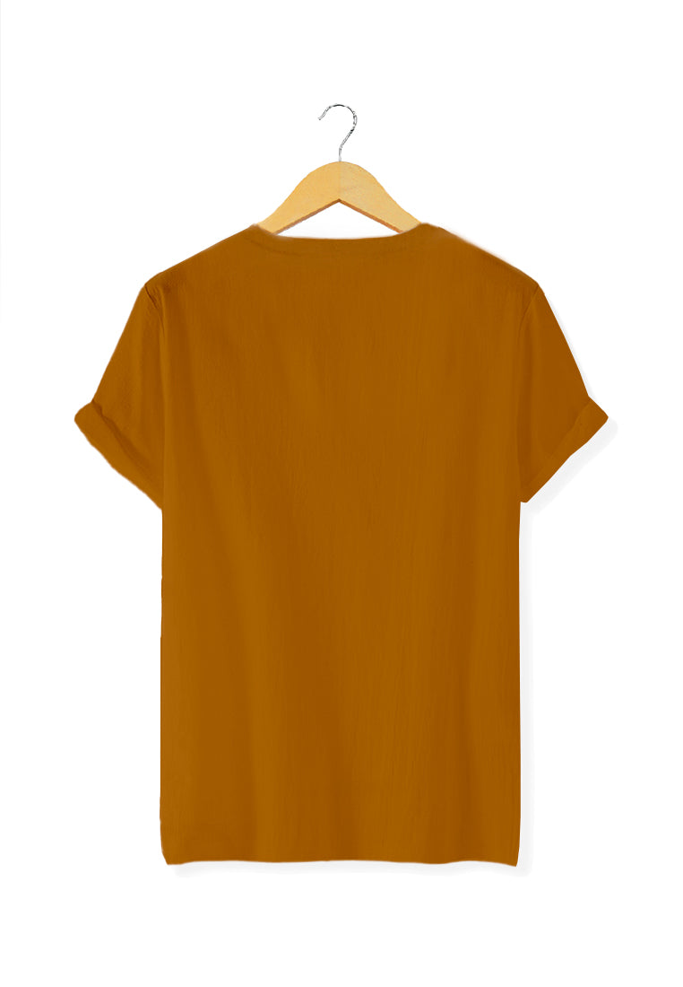 Ryusei Tshirt Kagawa Button Mustard - Ryusei