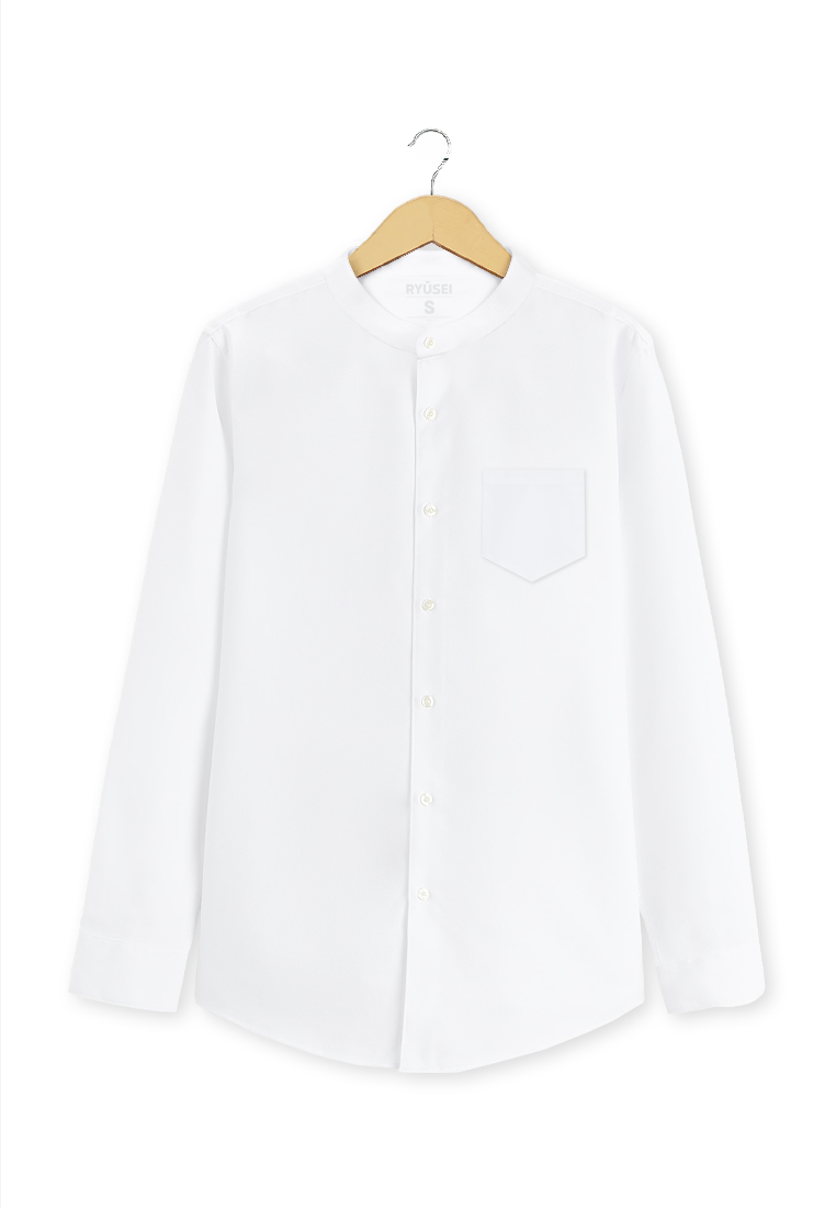 Ryusei Kemeja Katashi Long Sleeve White - Ryusei