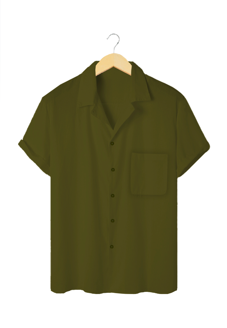 Ryusei Kemeja Pantai Rei Pocket Green - Ryusei