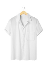 Ryusei Kemeja Pantai Rei Pocket White - Ryusei